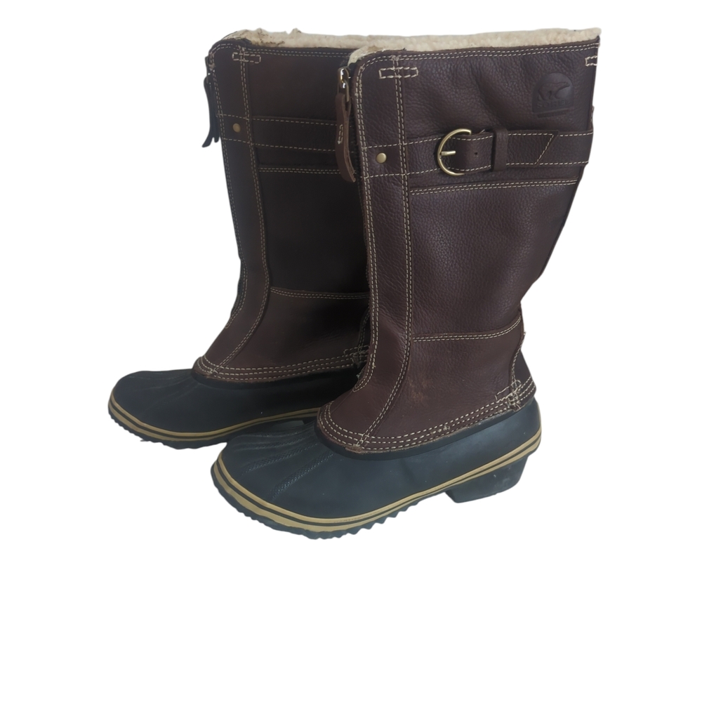 Sorel Brown and Black Winter Boots